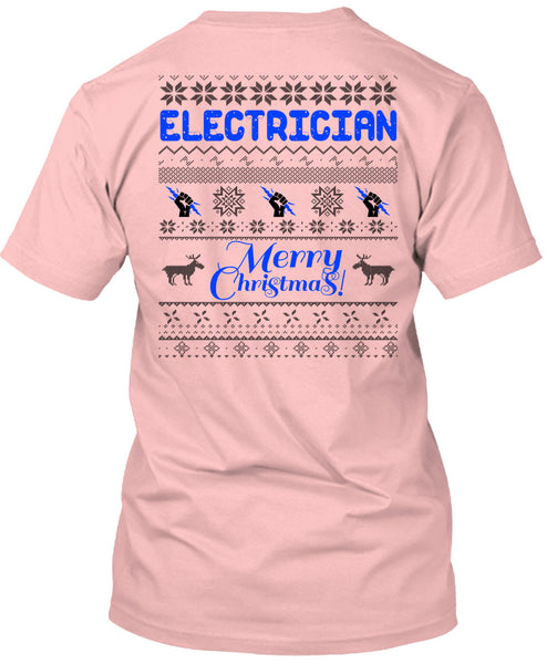 Electrician Merry Christmas T Shirt, Winter Holiday T Shirt