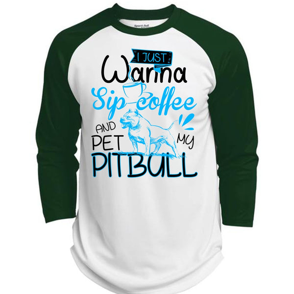 I Just Wanna Sip Coffee T Shirt, I Love Pit Bull T Shirt, Awesome T-Shirts  (Polyester Game Baseball Jersey)