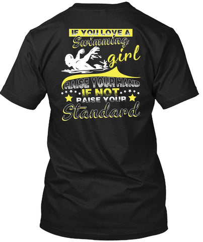 A black t-shirt with the shopify logo