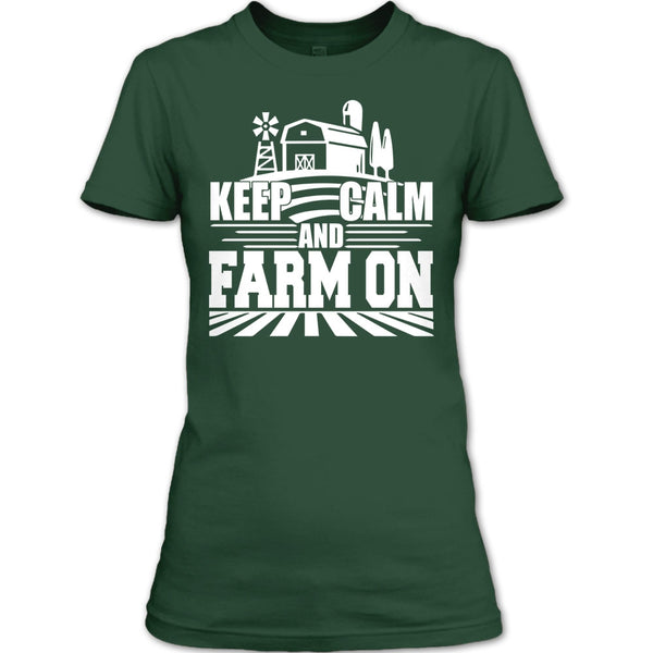 Keep Calm And Farm On T Shirt, Coolest Farmer T Shirt