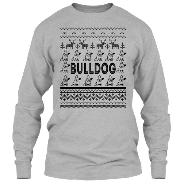Bulldog T Shirt, Dog Merry Christmas T Shirt