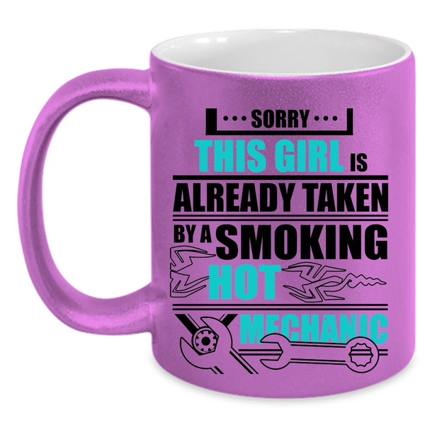 Cool Just Married Coffee Mug, This Girl Is Already Taken A Mechanic Accent Mug