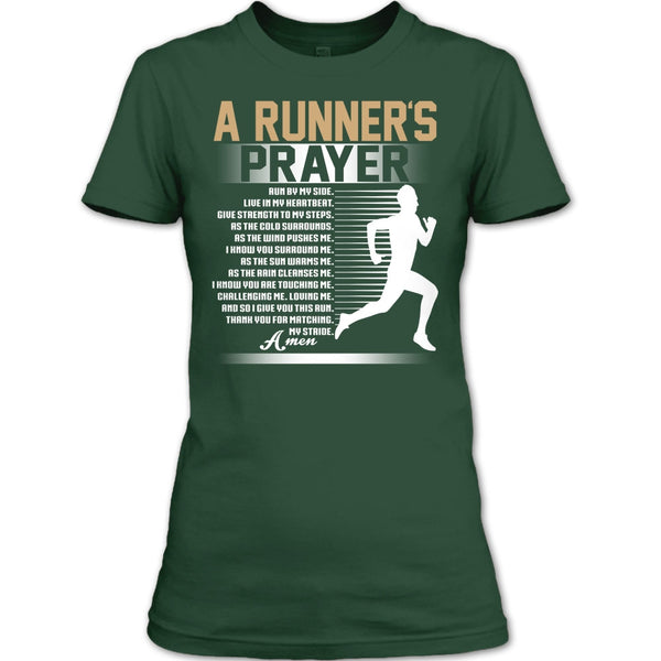 A Runner's Prayer T Shirt, Run By Myside T Shirt