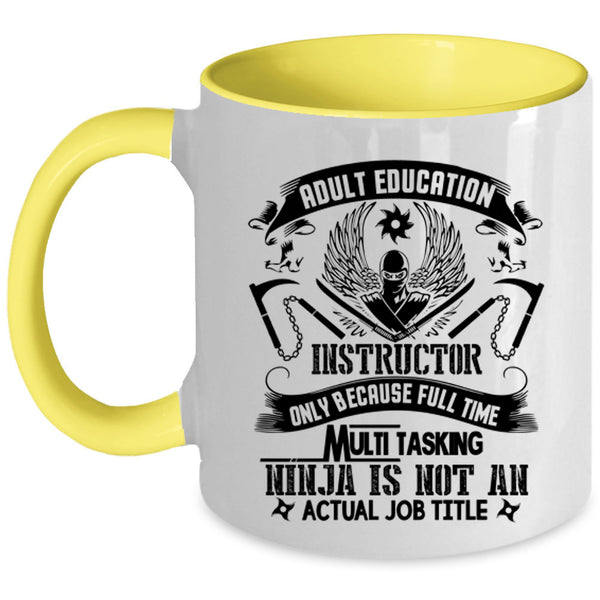 Cool Instructor Coffee Mug, Adult Education Instructor Accent Mug