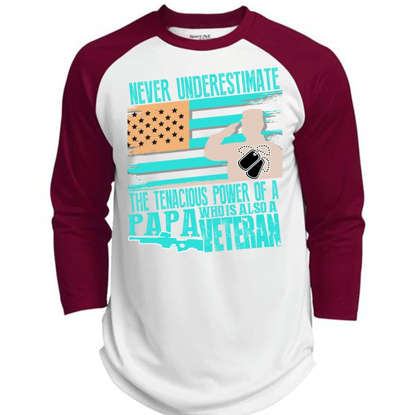 Papa Who Is Also A Veteran T Shirt, I Love Veteran T Shirt, Awesome T-Shirts  (Polyester Game Baseball Jersey)