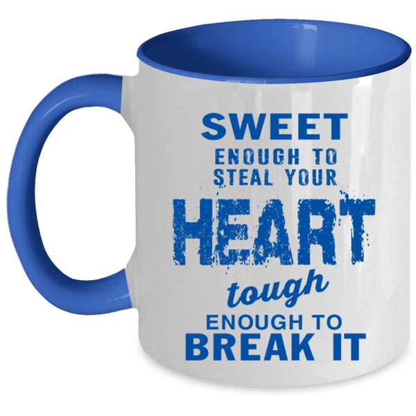 Cool Couple Coffee Mug, Sweet Enough To Steal Your Heart Accent Mug