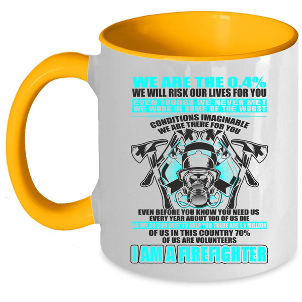 Proud To Be A Firemans Coffee Mug, I Am A Firefighter Accent Mug