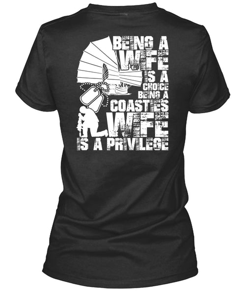 Being A Wife T Shirt, Coasties Wife T Shirt