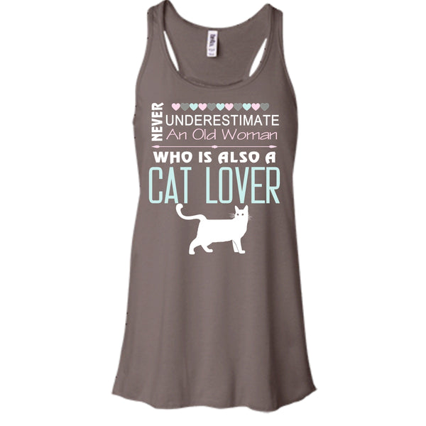 Never Underestimate An Old Woman Shirt, Who Is Also A Cat Lover Shirt