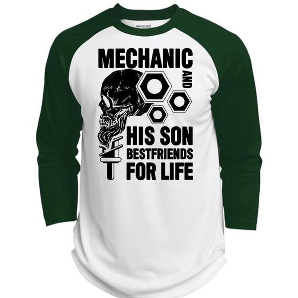 Mechanic And His Son Best Friend T Shirt, I Love Mechanic T Shirt, Awesome T-Shirts  (Polyester Game Baseball Jersey)