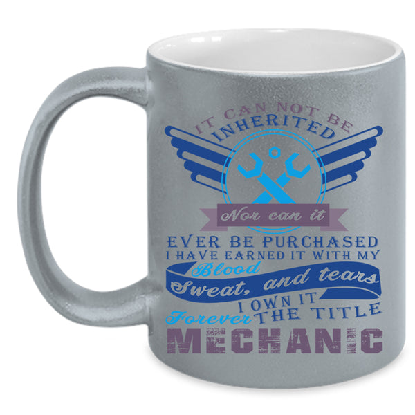 Best Gift For Mechanics Coffee Mug, The Title Mechanic Accent Mug
