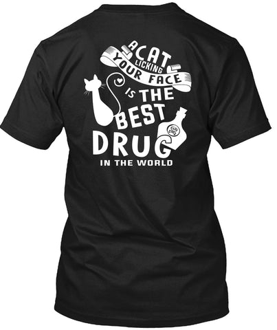A black t-shirt with the shopify logo