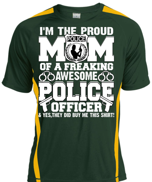 I'm The Proud Police Mom T Shirt, I Love Police T Shirt, Cool Shirt
