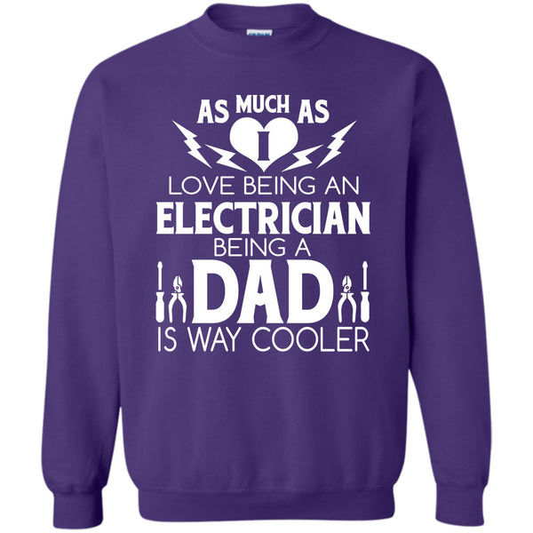 Being A Dad Is Way Cooler T Shirt, I Am An Coolest Electrician Dad Sweatshirt