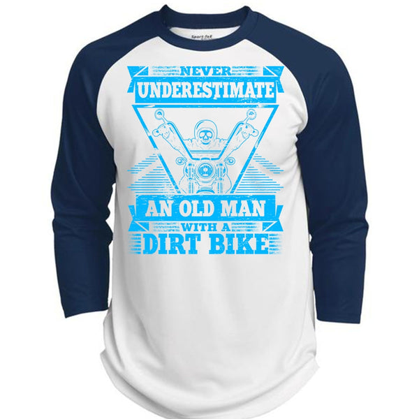 Old Man With A Dirt Bike T Shirt, I Love Biking T Shirt, Awesome T-Shirts  (Polyester Game Baseball Jersey)