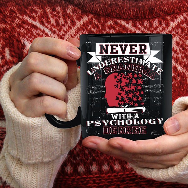 Grandma With A Psychology Degree Coffee Mug, Funny Grandma Coffee Cup