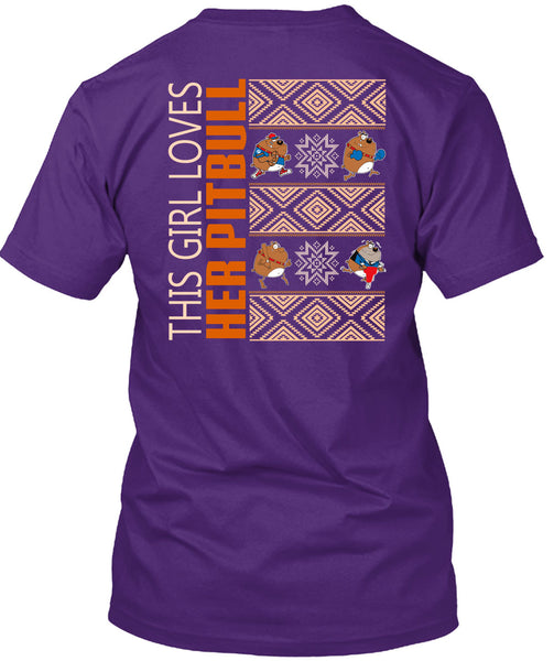 This Girl Loves Her Pit Bull T Shirt, This Girl Loves Christmas T Shirt