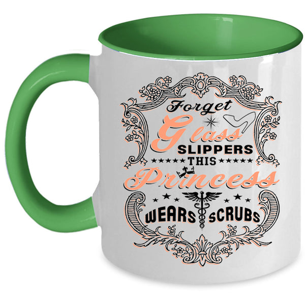 Cute Nurses Coffee Mug, This Princess Wears Scrubs Accent Mug
