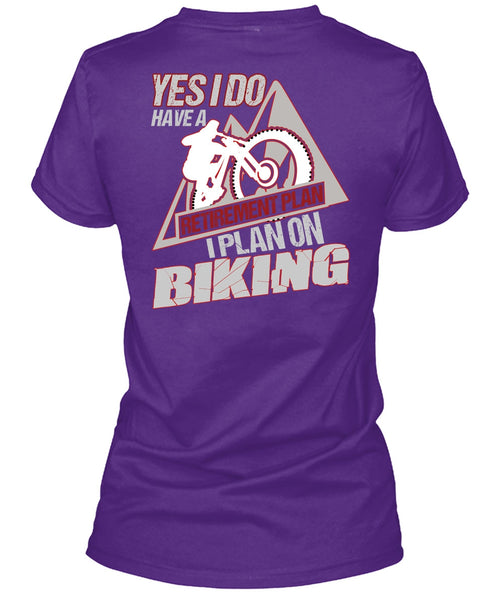 I Plan On Biking T Shirt, Retirement Plan T Shirt