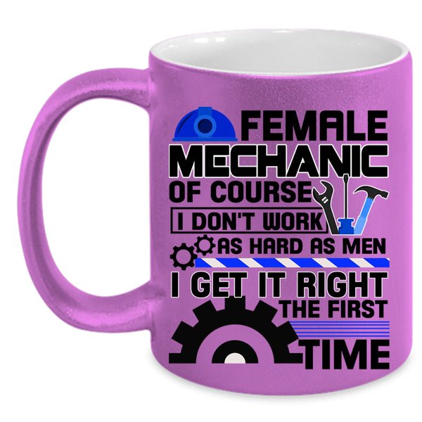 Cute Gift For My Wife Coffee Mug, Female Mechanic Accent Mug