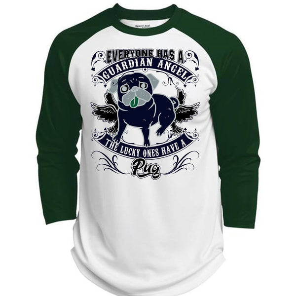 The Lucky Ones Have A Pug T Shirt, I Love Pug T Shirt, Awesome T-Shirts  (Polyester Game Baseball Jersey)