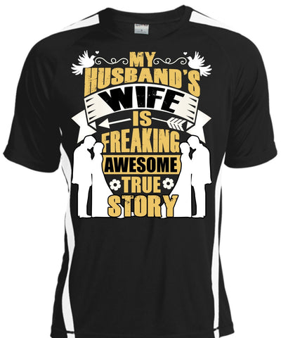 A black t-shirt with the shopify logo