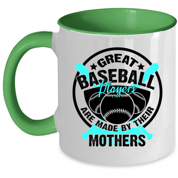 Cool Baseball Mom Coffee Mug, Great Baseball Players Accent Mug
