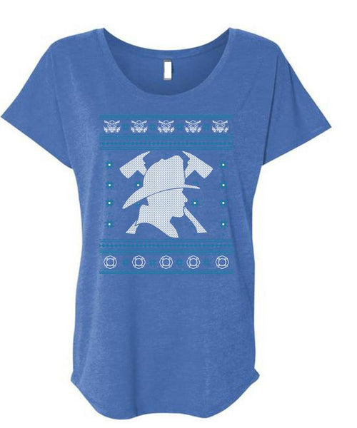 Being A Firefighter T Shirt, Calls Me A Firefighter T Shirt, Cool Shirt (Ladies' Triblend Dolman Sleeve)