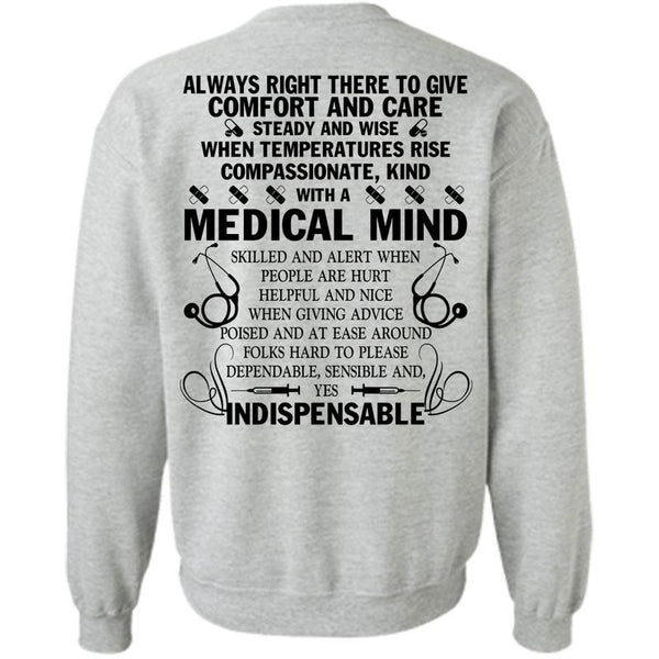 Being A Doctor T Shirt, Kind With A Medical Mind Skilled Sweatshirt