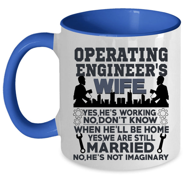 Just Married Coffee Mug, Operating Engineer's Wife Accent Mug