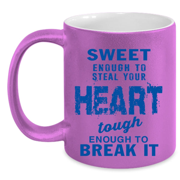 Cool Couple Coffee Mug, Sweet Enough To Steal Your Heart Accent Mug