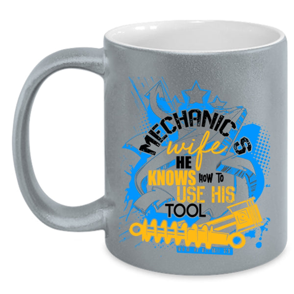 Cool Gift For My Wife Coffee Mug, Mechanic's Wife Accent Mug