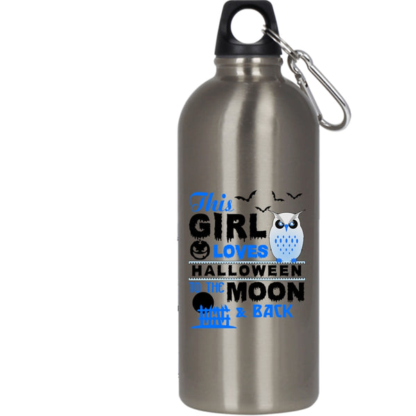 This Girl Loves Halloween 20 oz Stainless Steel Bottle,Gift For My Daughter Outdoor Sports Water Bottle