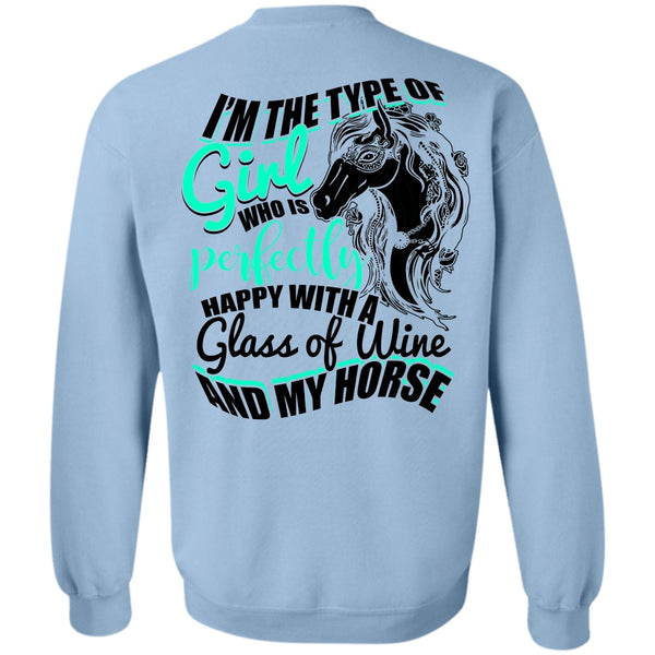 I Love Horse T Shirt, Glass Of Wine And My Horse Sweatshirt