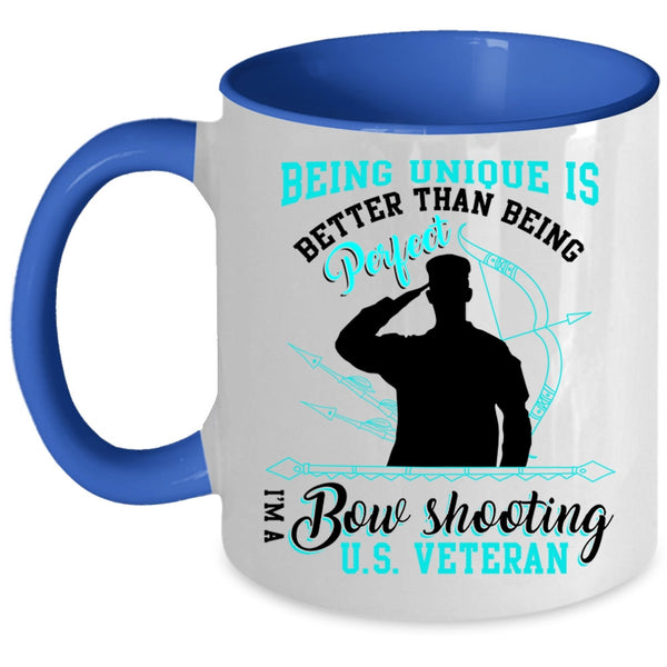 Cool U.S Veteran Coffee Mug, I'm A Bow Shooting U.S Veteran Accent Mug