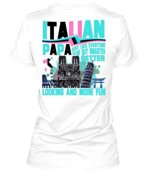Italian Papa T Shirt, I Love Dad T Shirt