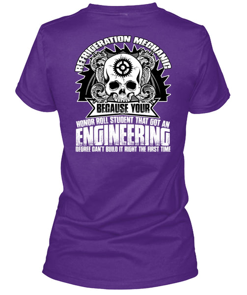 Refrigeration Mechanic T Shirt, Engineering Degree T Shirt