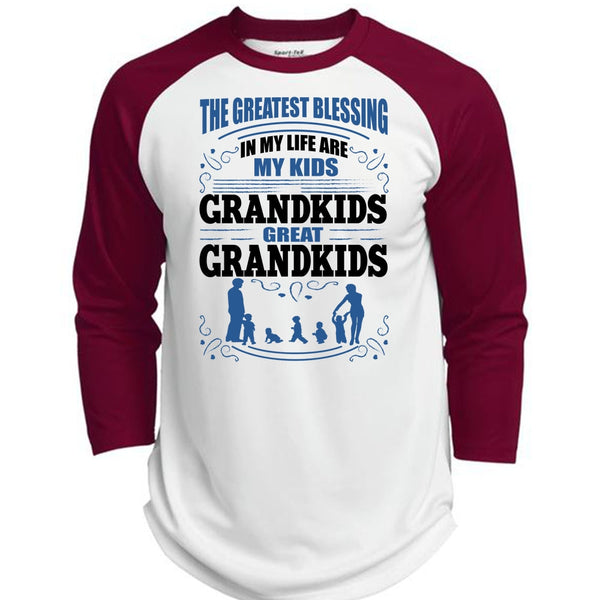 My Kids Grandkids Great Grandkids T Shirt, I Love Grandson T Shirt, Awesome T-Shirts  (Polyester Game Baseball Jersey)