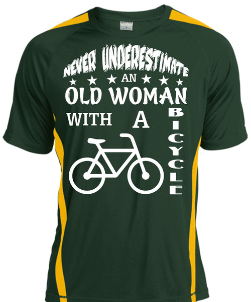 Never Underestimate An Old Woman With A Bicycle T Shirt, I Love Biker T Shirt, Cool Shirt