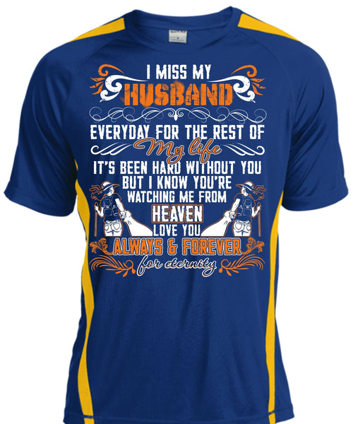 I Miss My Husband T Shirt, Watching Me From Heaven T Shirt, Cool Shirt