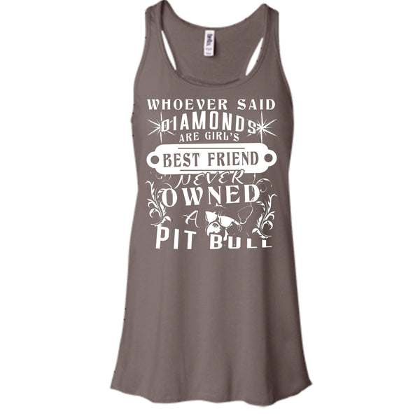 Diamonds Are Girl's Best Friend Never Owed Pit Bull Shirt, Cool Dog Shirt