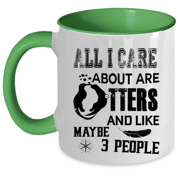 Funny Gift For Otter Lovers Coffee Mug, I Love Otters Accent Mug