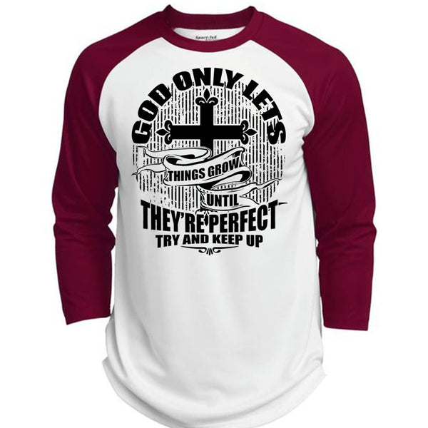 God Only Lets Things Grow T Shirt, I Love Jesus T Shirt, Awesome T-Shirts  (Polyester Game Baseball Jersey)