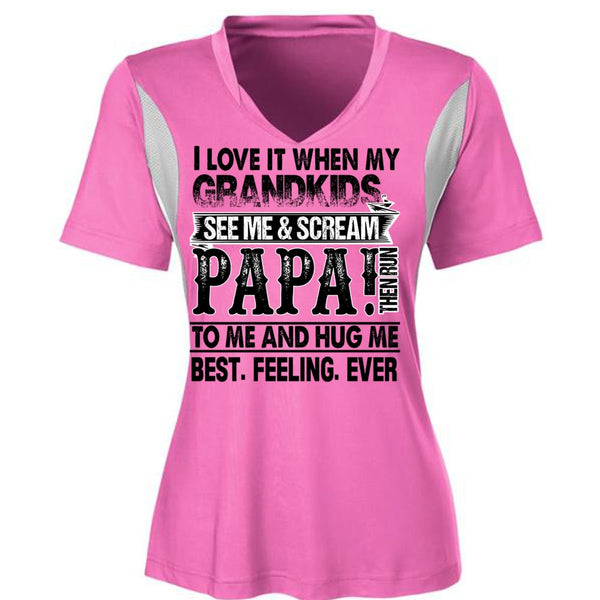 Grandkids See Me And Scream Papa T Shirt, I Love Papa T Shirt, Awesome T-Shirts