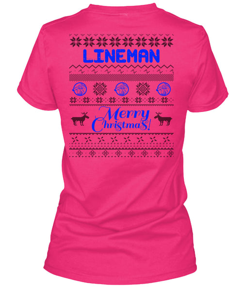 Lineman Merry Christmas T Shirt, I Love Lineman T Shirt