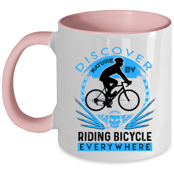 Cool Gift For Biker Coffee Mug, Riding Bicycle Accent Mug
