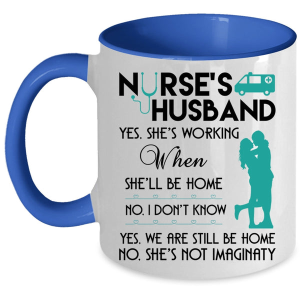 Awesome Nurse's Husband Coffee Mug, Nurse's Husband Accent Mug