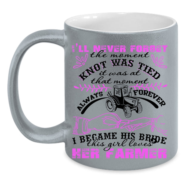 This Girl Loves Her Farmer Coffee Mug, I Became His Bride Accent Mug