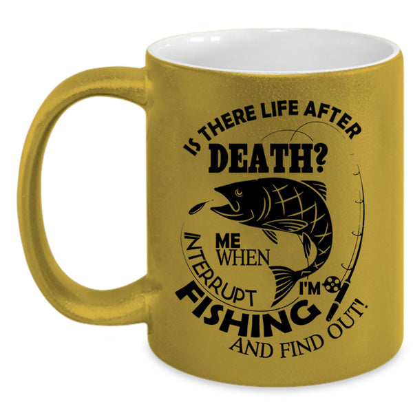 Funny Fishing Coffee Mug, I'm Fishing Accent Mug