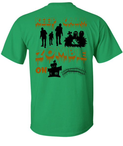 Keep Calm Zombie On T Shirt, Wait For Halloween T Shirt